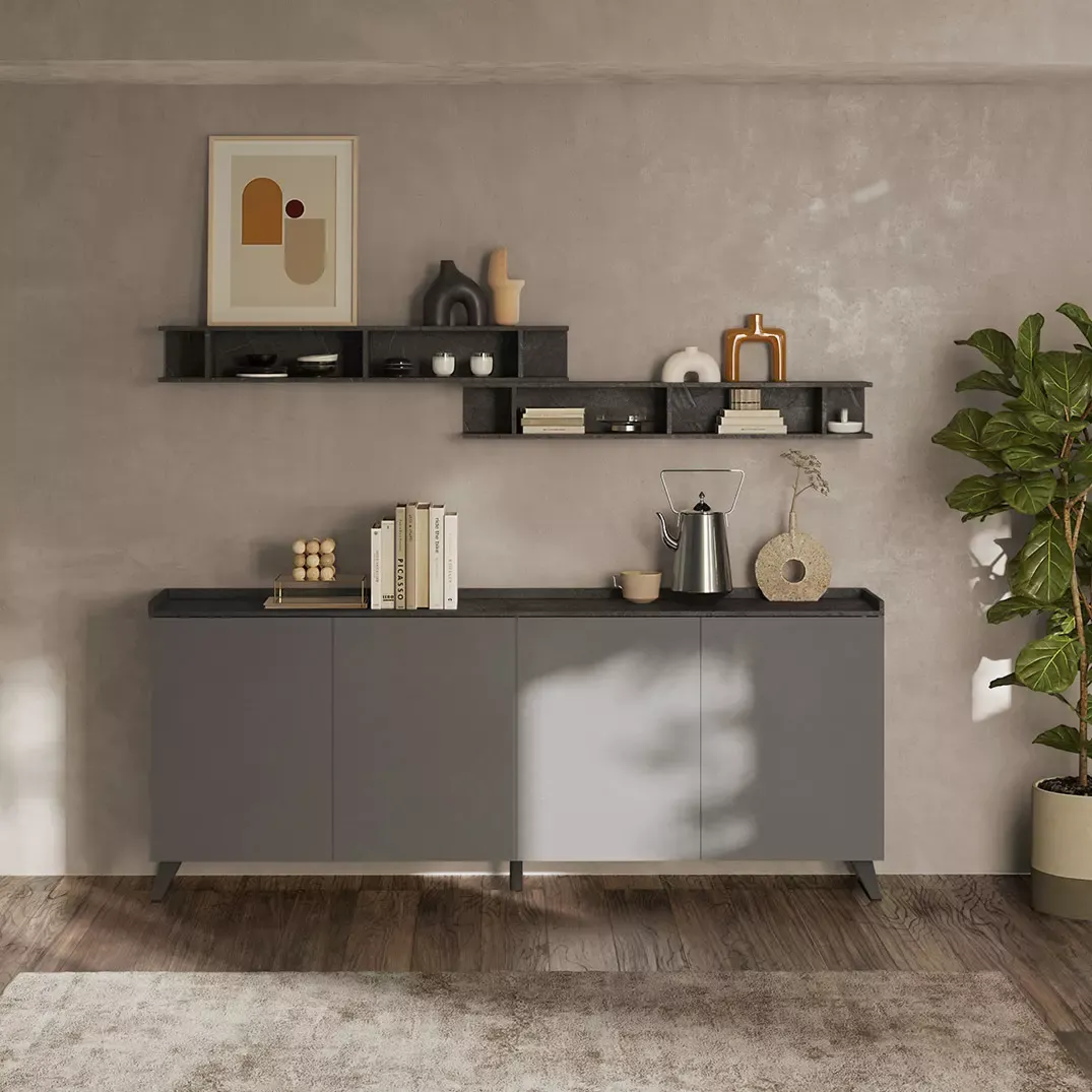 soggiorn ardesia e piombo moderno