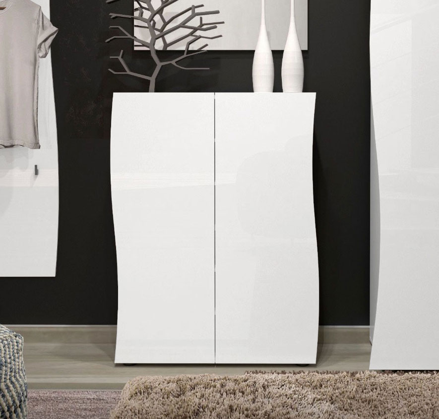 Offerta Madia multiuso Bianco laccato lucido, Made in Italy