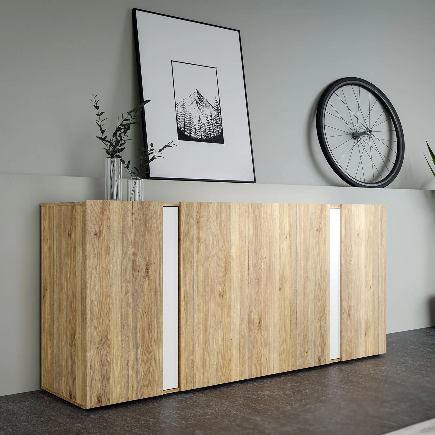 credenza rovere per soggiorno