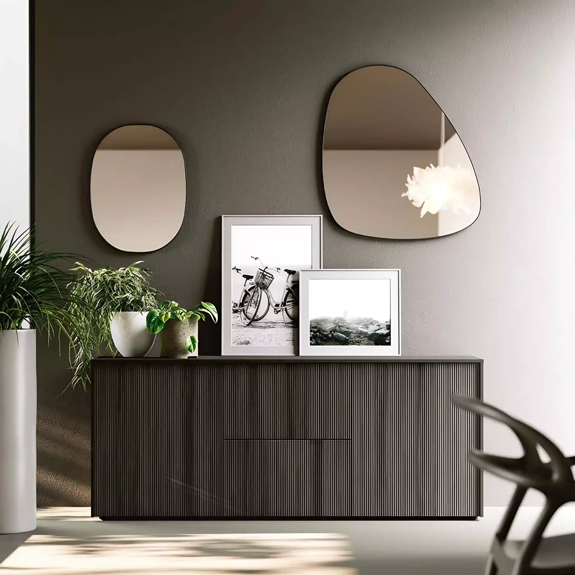 madia noce scuro moderna