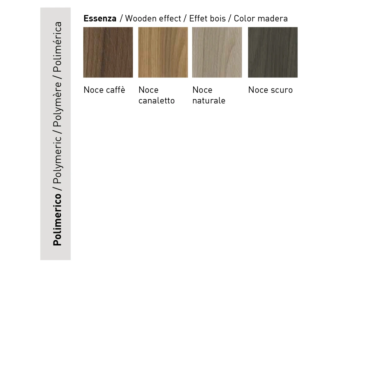 madia con piedini in plexiglass