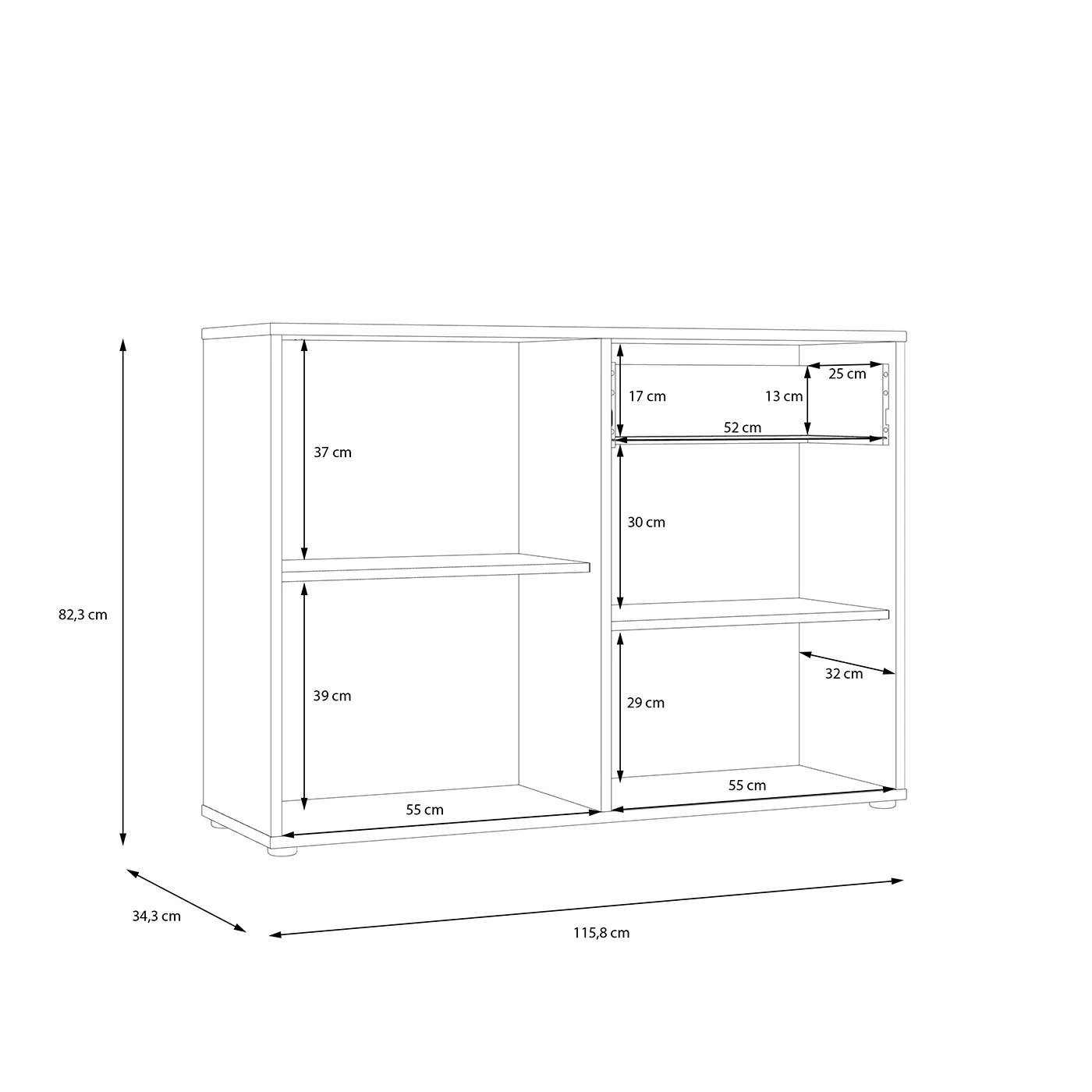 contenitore madia nero