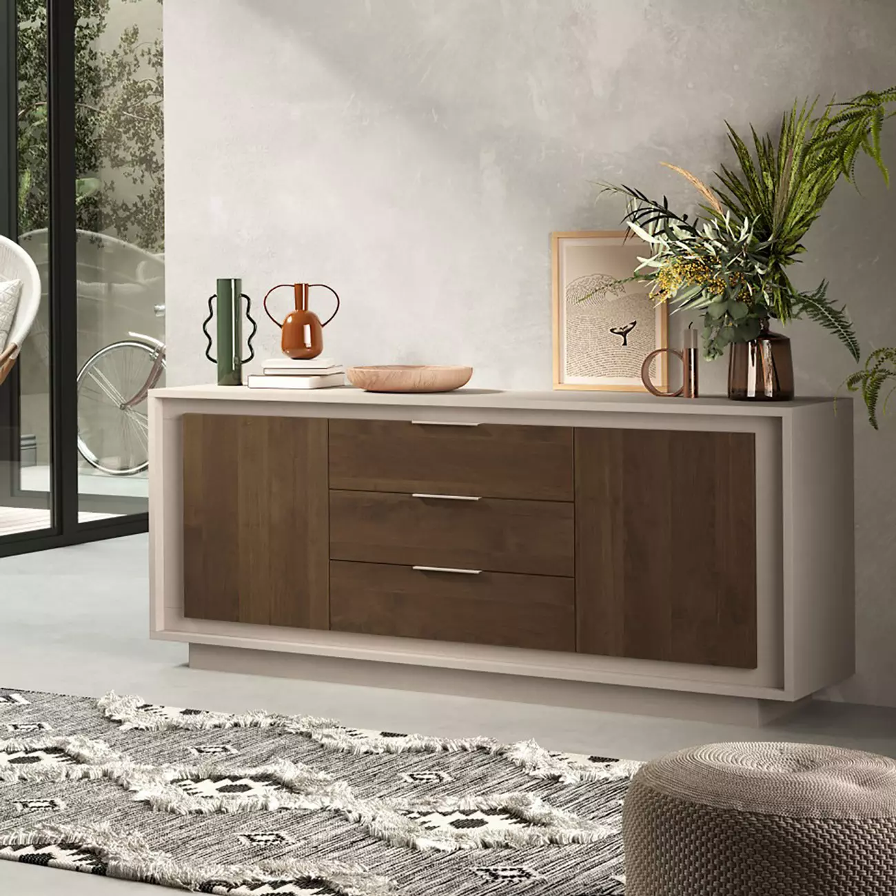 credenza mercure con 3 cassetti
