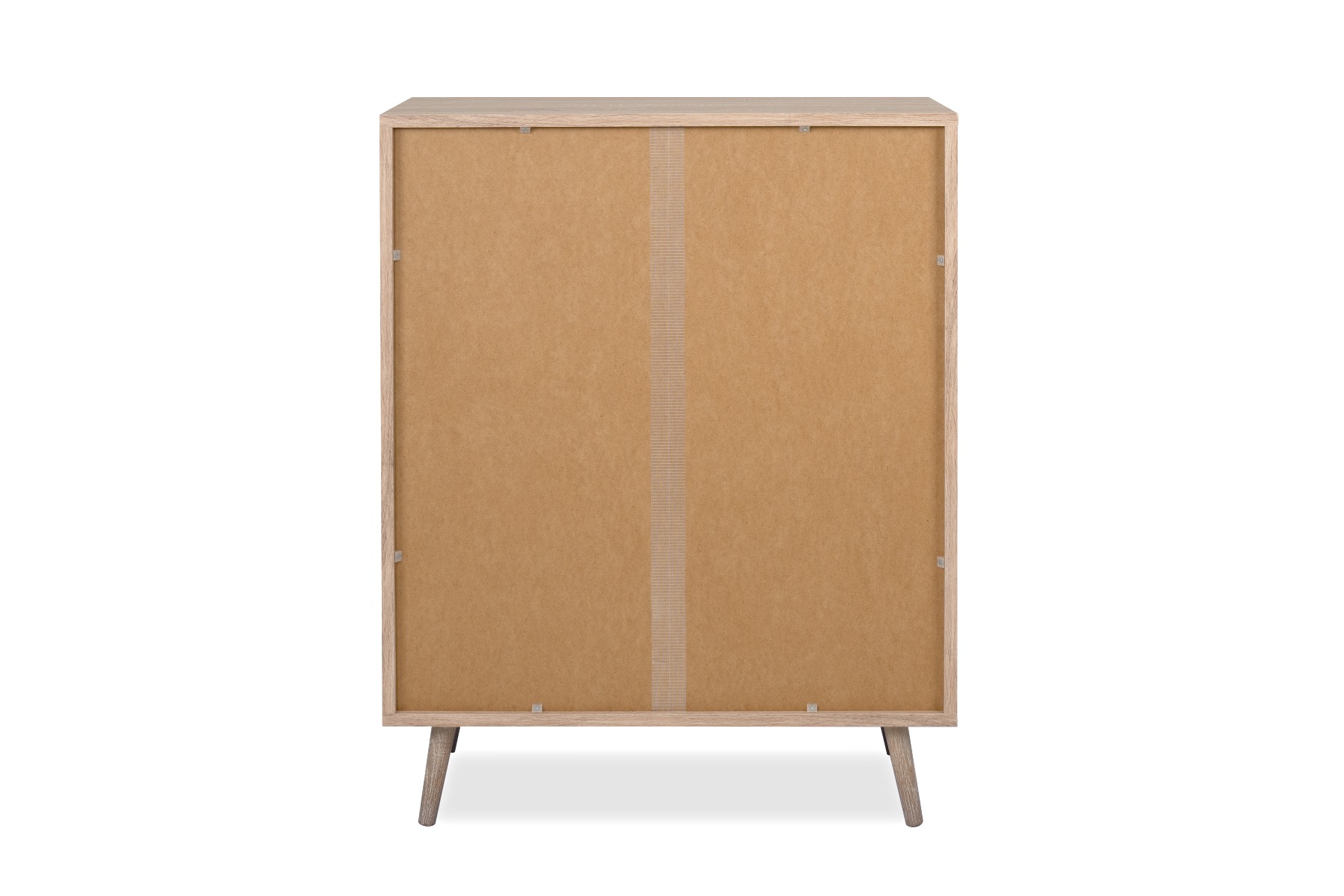 Madia Kara con 2 ante ed un cassetto in finitura Quercia e Rafia