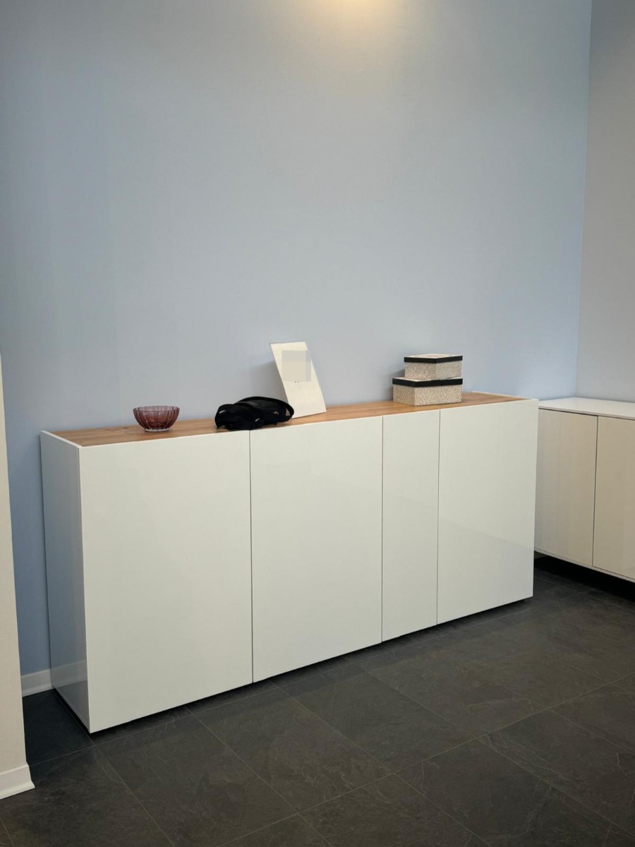 Scarpiera L.203 cm Bianco lucido 