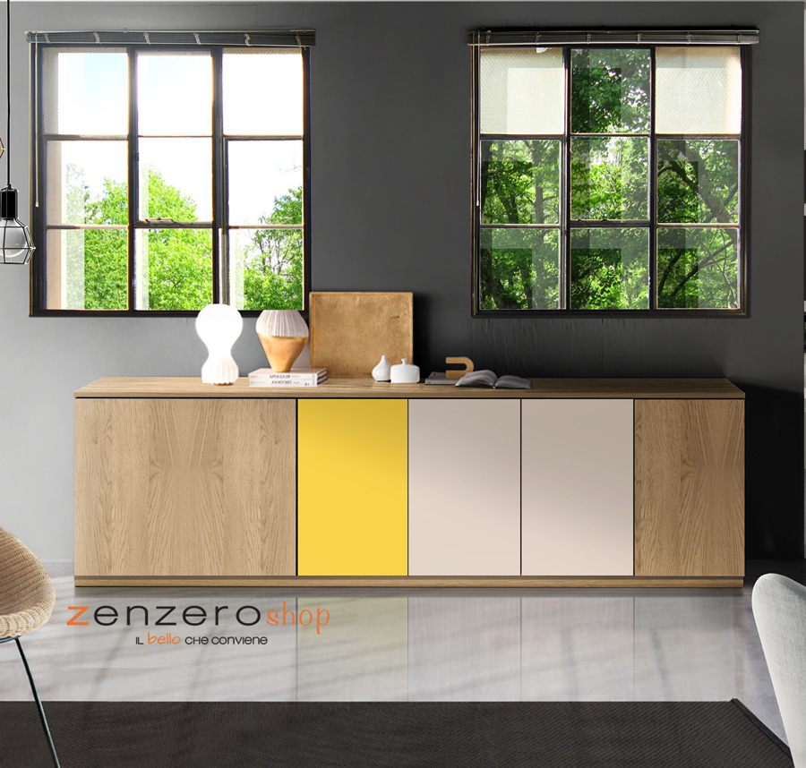 Mobili da sala moderni, Credenza di design a 5 ante in offerta