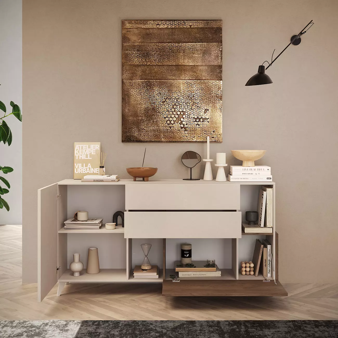 credenza color cashmere