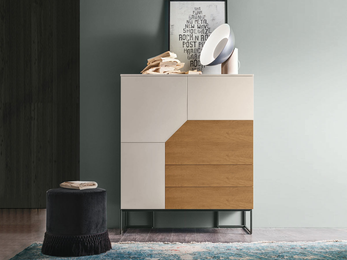 Madia contenitore, opaco madreperla e nodato chiaro