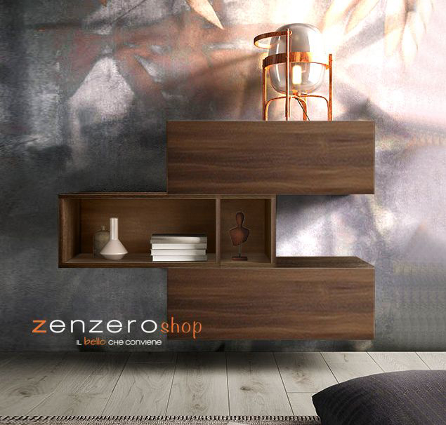 Madia moderna sospesa GJ 504 in finitura Quercia brown 