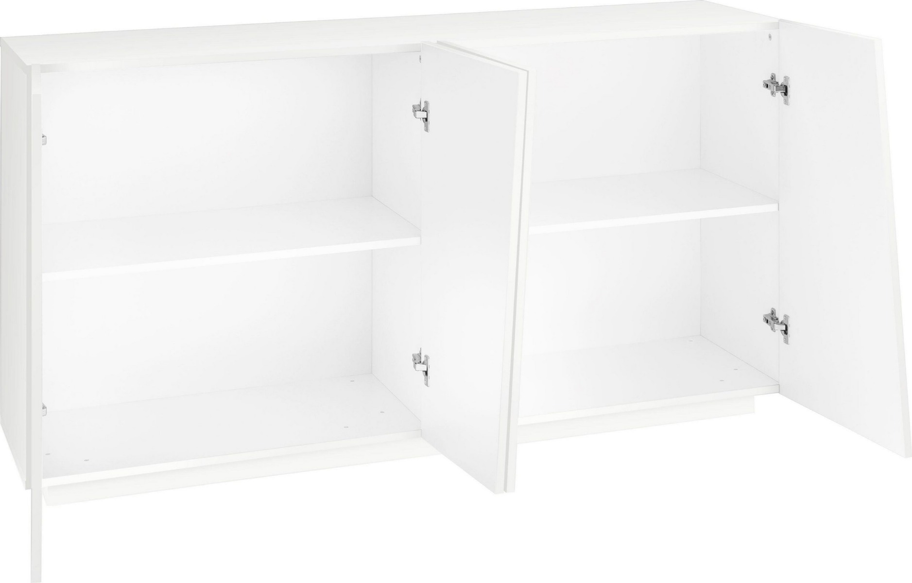 Madia credenza piccola, 4 ante bianco lucido