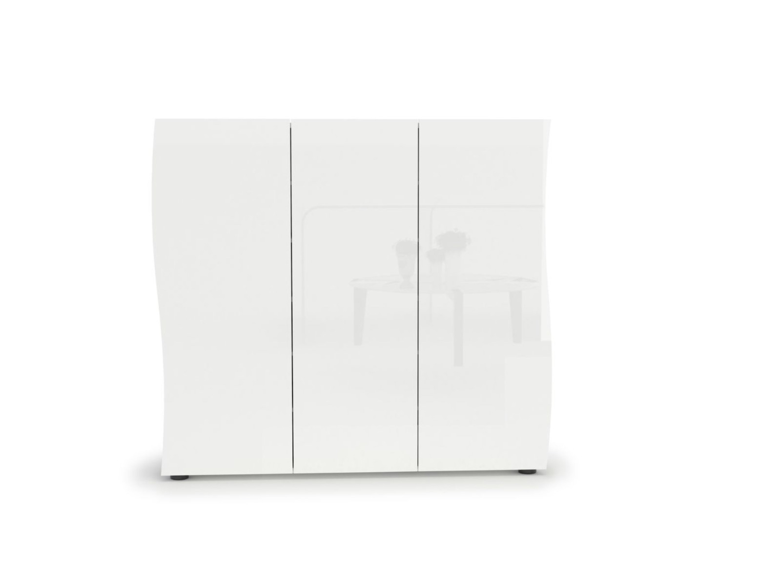 Offerta Madia multiuso a 3 ante finitura Bianco laccato lucido