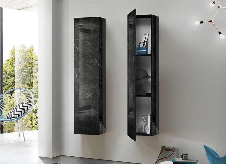 Ribalta sospesa in diverse finiture per parete attrezzata