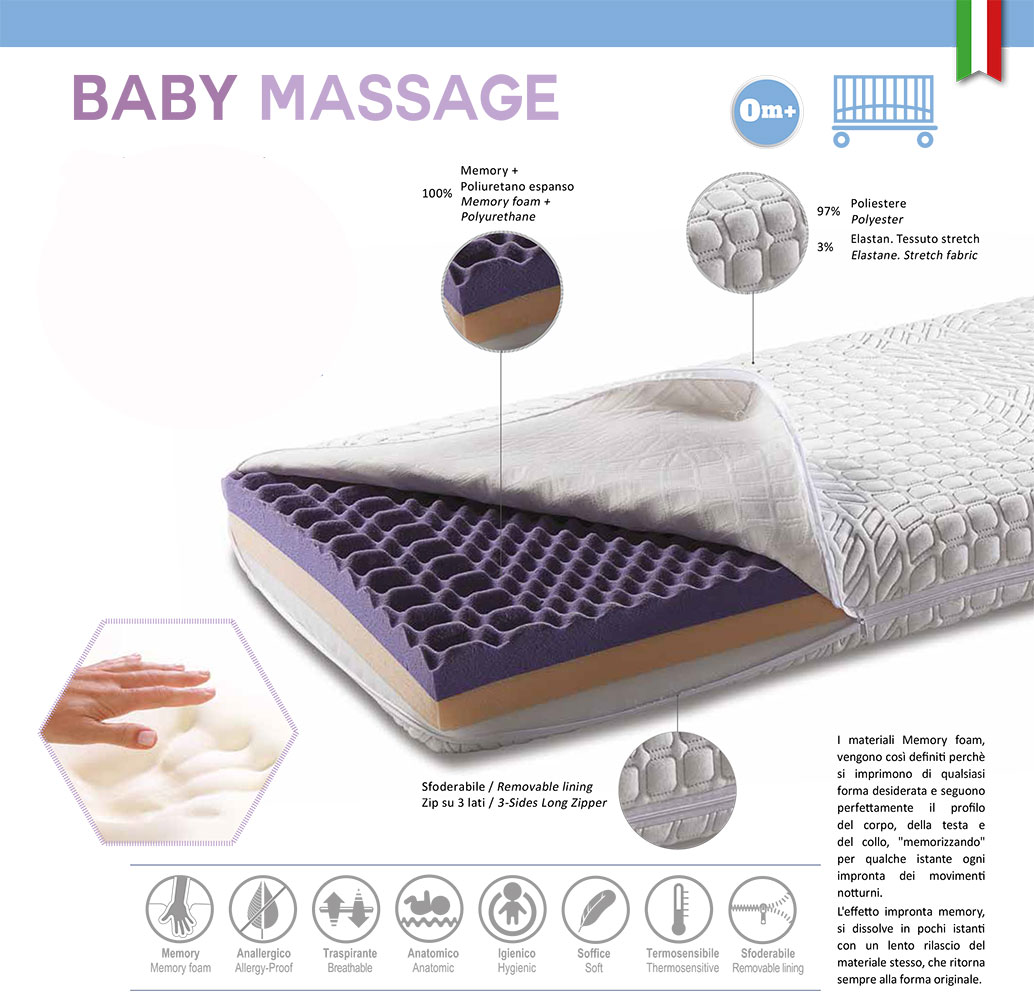 Culla moderna Teddy con ruote, finitura Choco con decori Tortora