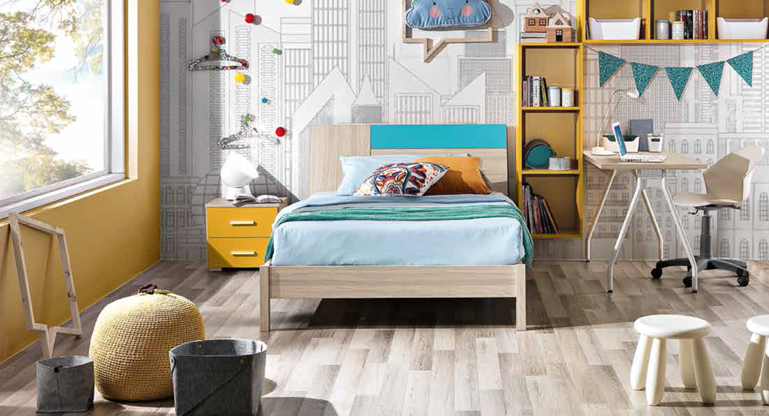 Letto Alberto una piazza e mezza, Olmo e Turchese