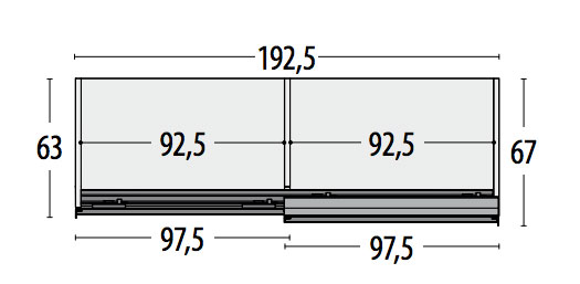 Armadio scorrevole camerette Moretti Compact, Betulla e Flora laccato
