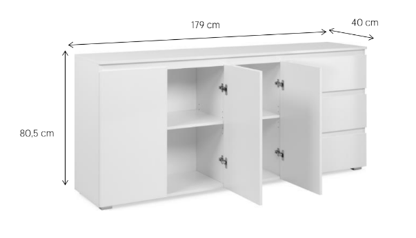Credenza colore Bianco lucido