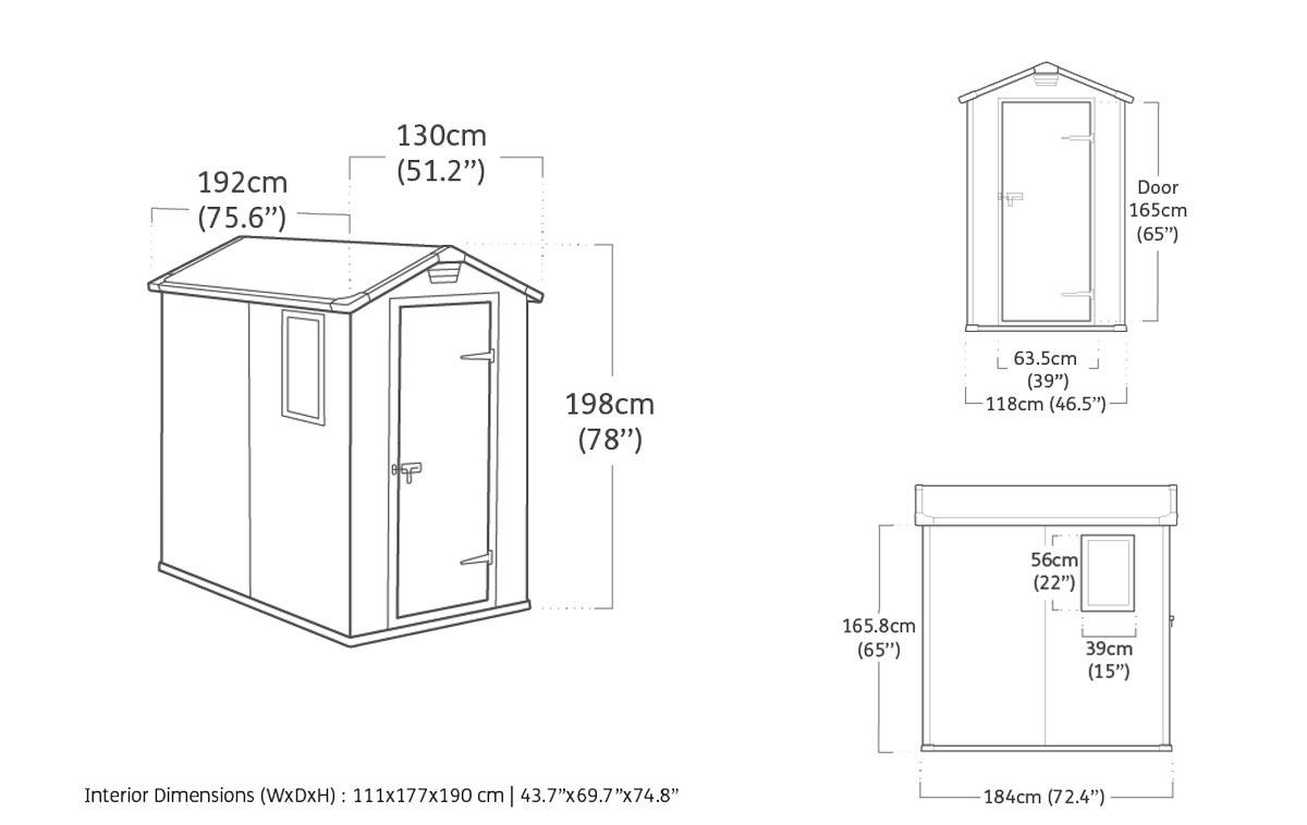 Casetta da esterno Beige, dimensioni compatte, Magnolia