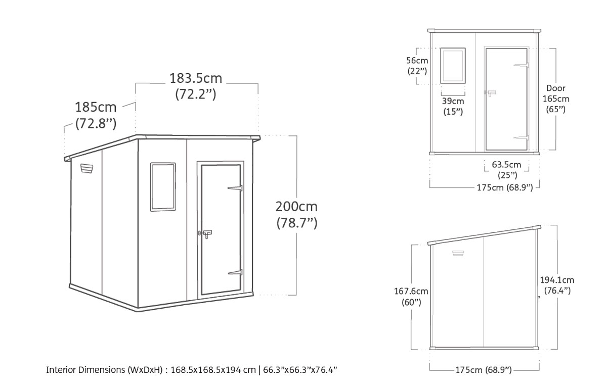 Casetta da esterno Beige, Magnolia, dimensioni medie