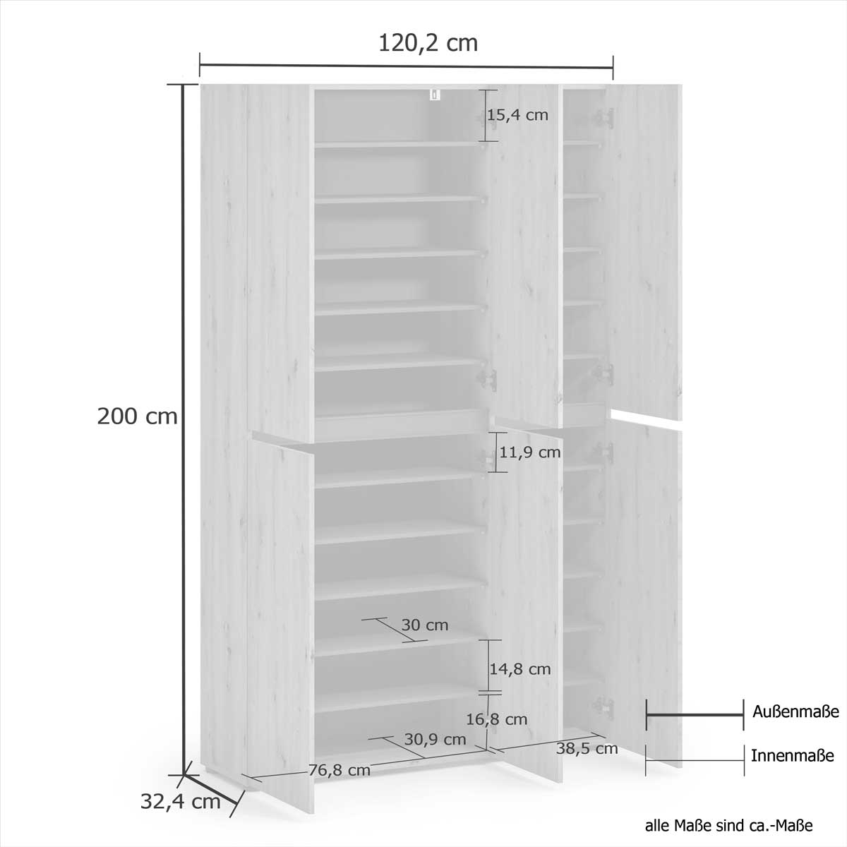 Scarpiera alta Rovere Artisan