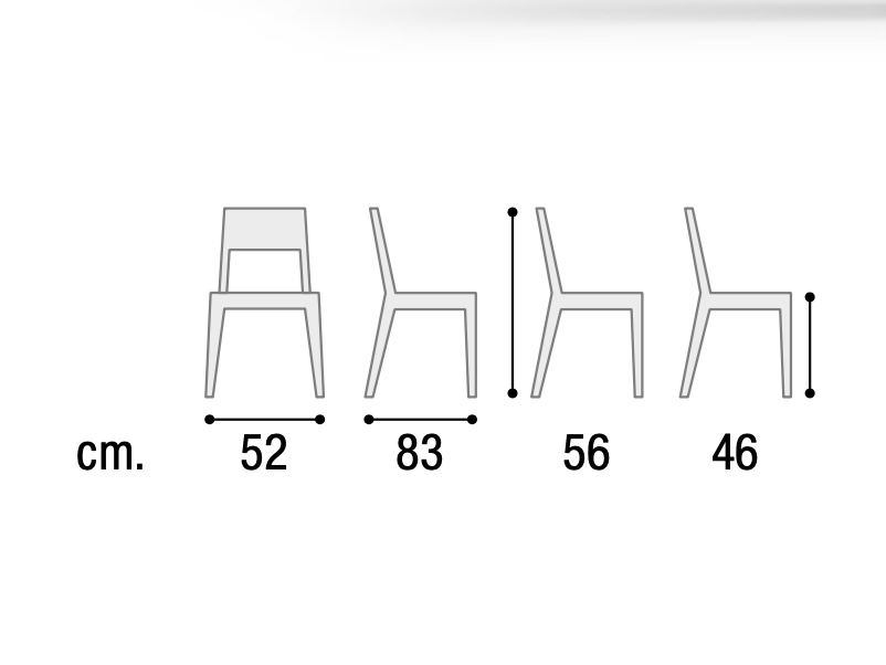 Sedia da giardino geometrica, con fibra di vetro Antracite
