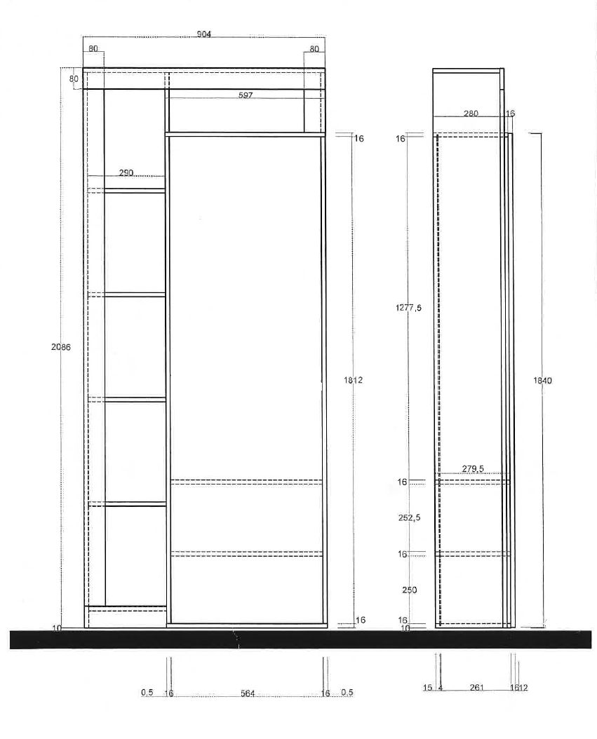 Guardaroba di design moderno con specchio finitura Pero 