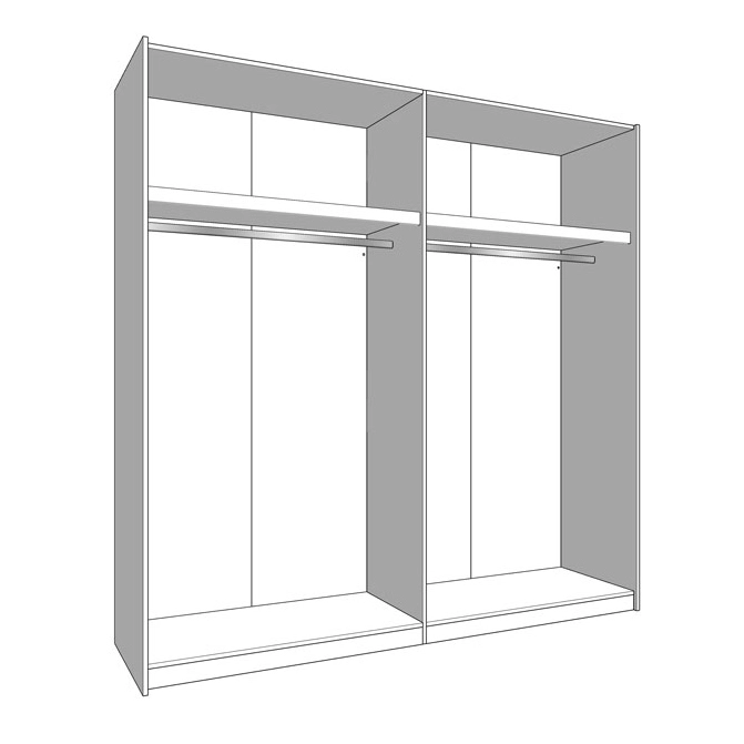 armadio rovere con specchio