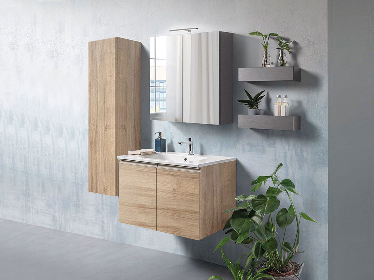 Mobile bagno prezzo basso, mobile con lavabo integrato, Havasu 24 Bis