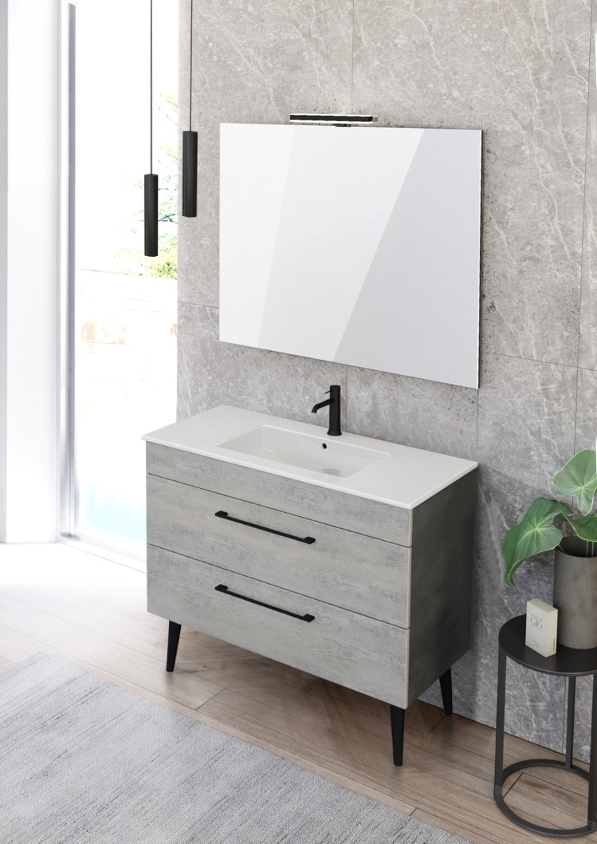 Mobile bagno con piedini L.101, Jog 33