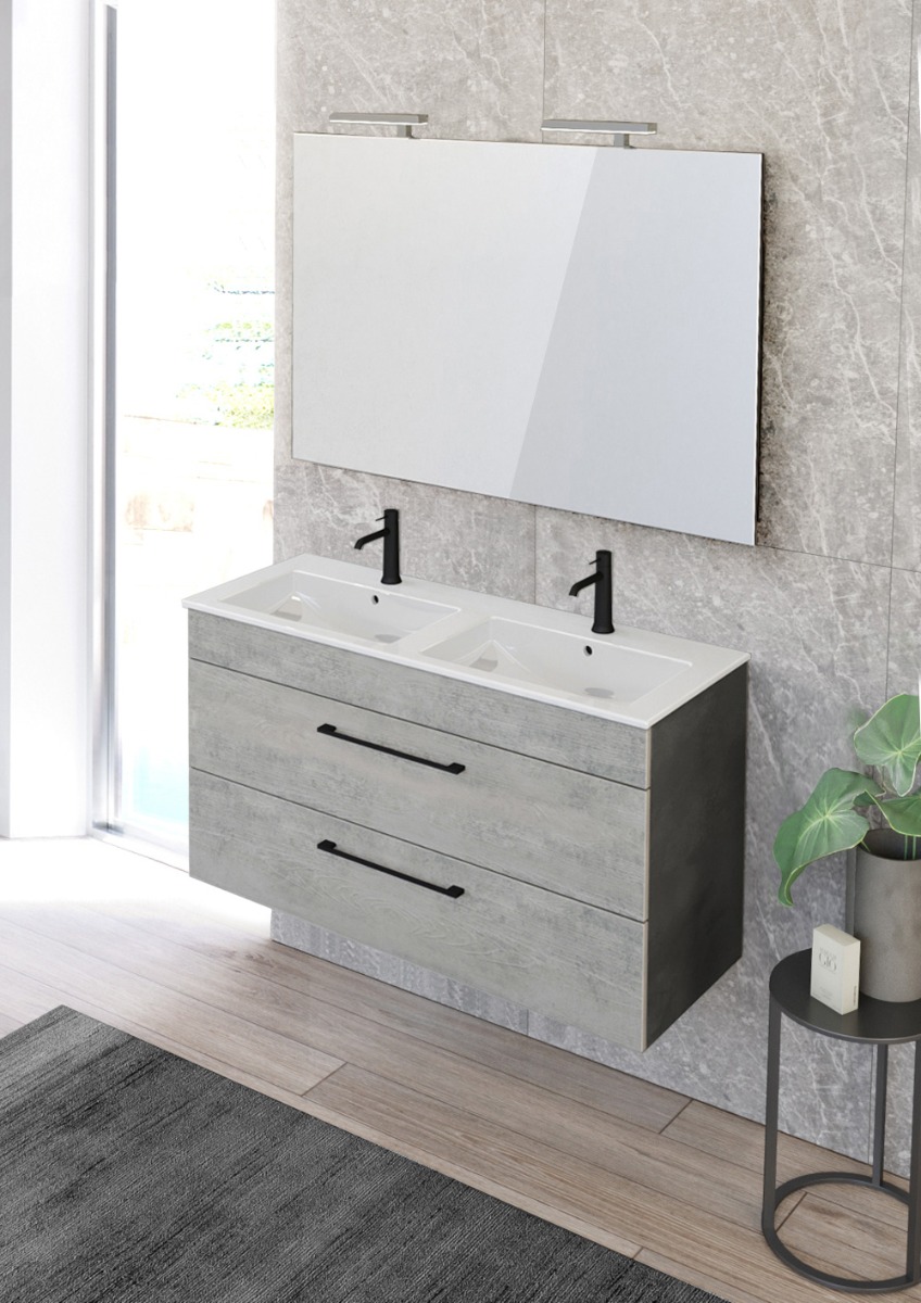 Mobile bagno con doppio lavabo, Jog 39
