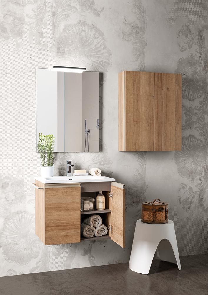 Mobile per bagno con lavabo integrato, Havasu 7 Bis 