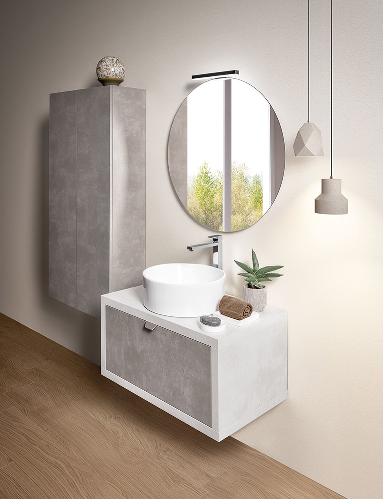 Mobile sospeso da bagno bicolor, Niagara 5 Bis