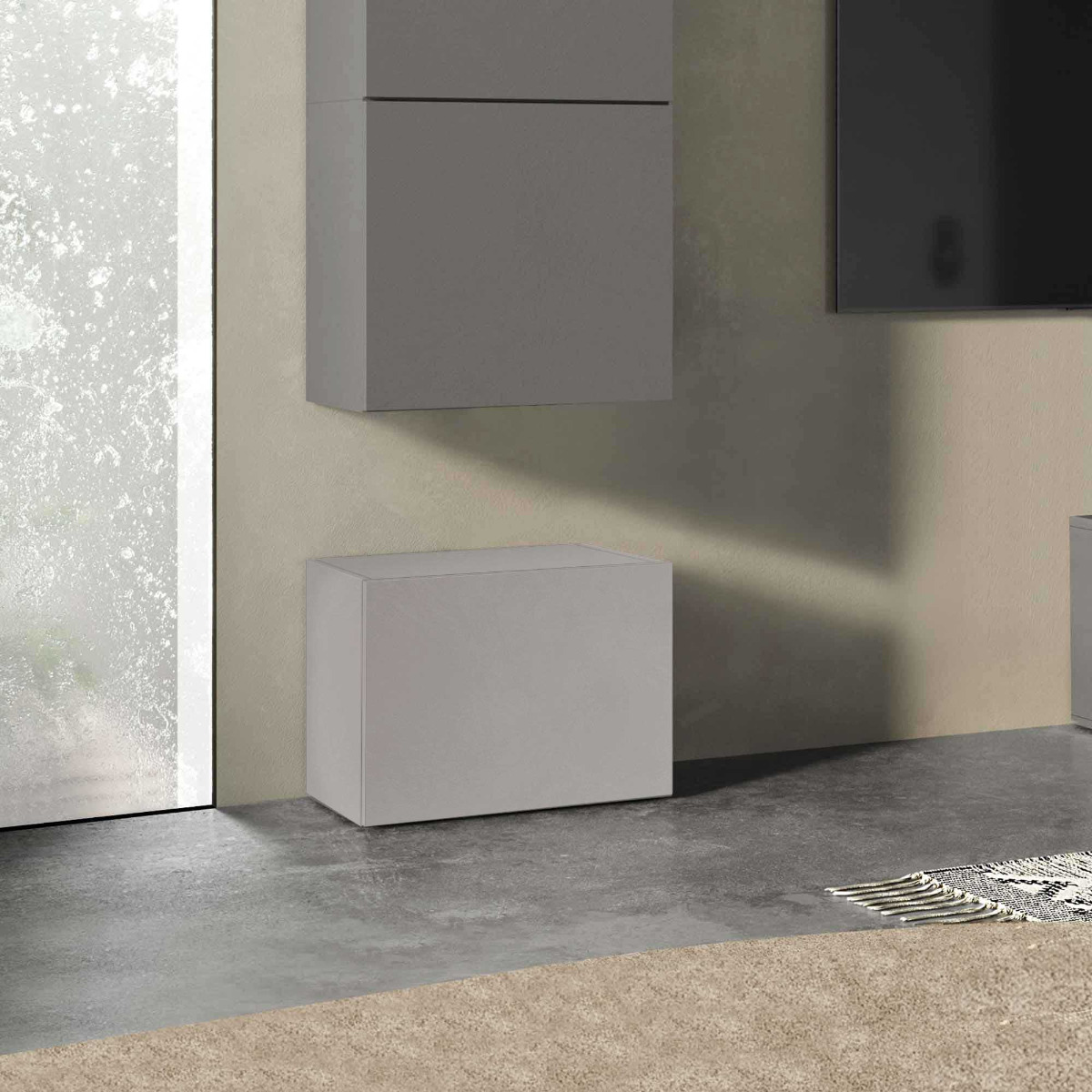 Cubo a terra finitura Gesso, Made in Italy Zenzero Shop