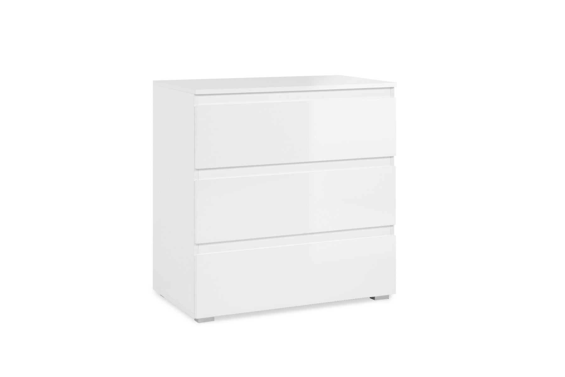 Cassettiera da bagno 3 cassetti, finitura Bianco Lucido 