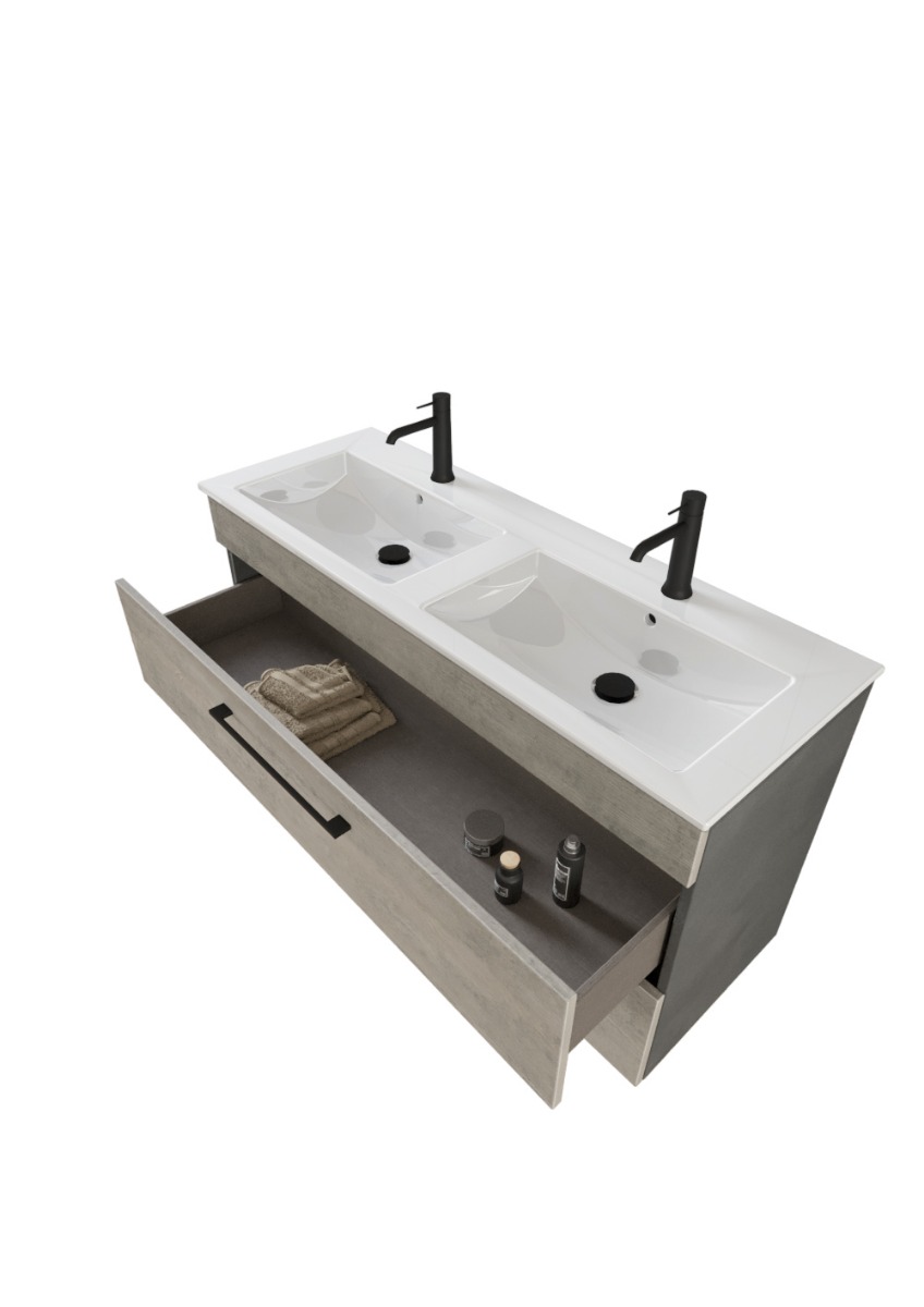 Mobile bagno con doppio lavabo, Jog 39