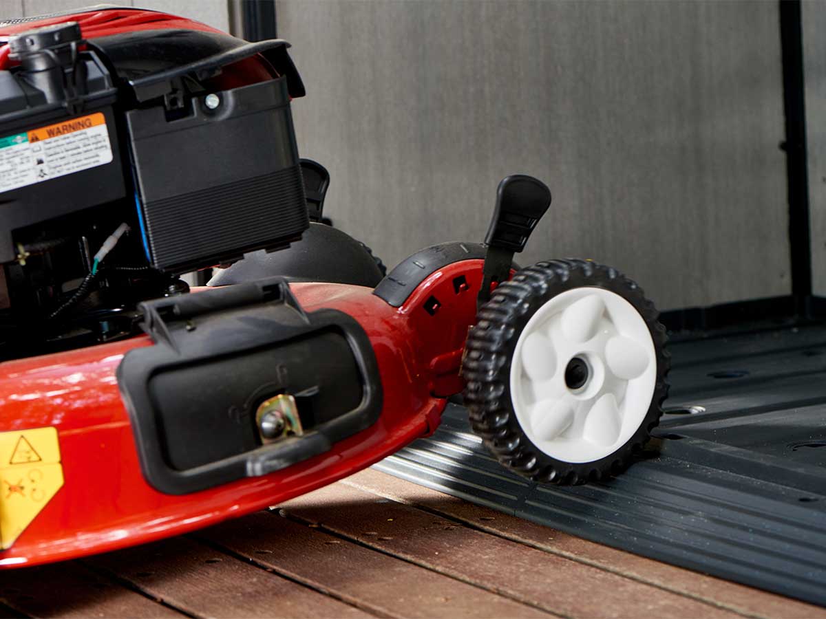 Baule da esterno Quercia, porta attrezzi per giardino, capacità 2020L