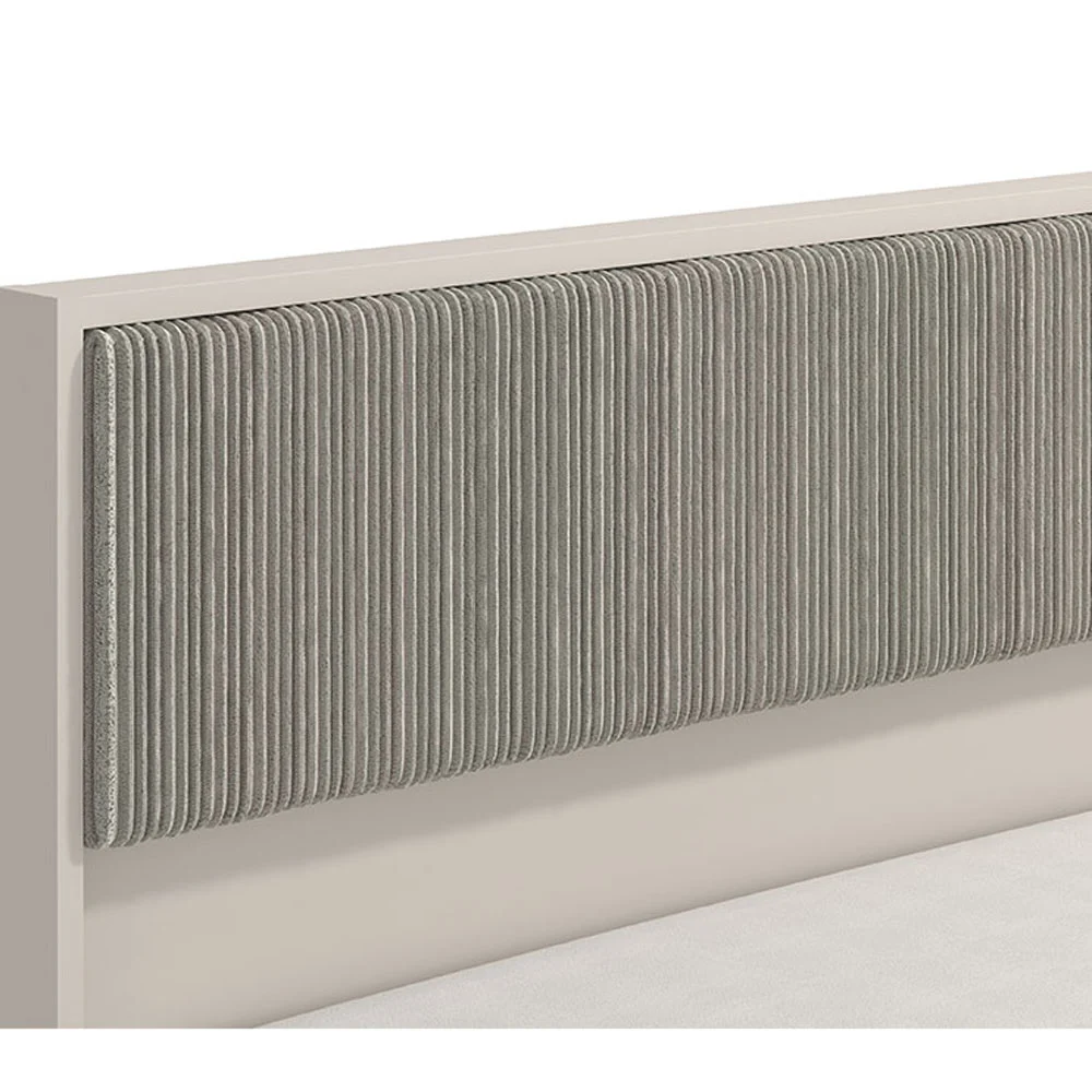 Nuovo letto effetto cannettato stampato in finitura Cashmere e Rovere