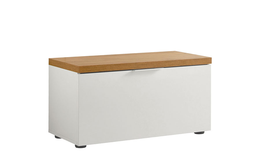 Composizione da ingresso formata da appendiabiti, cassapanca, madia 2 ante e specchio