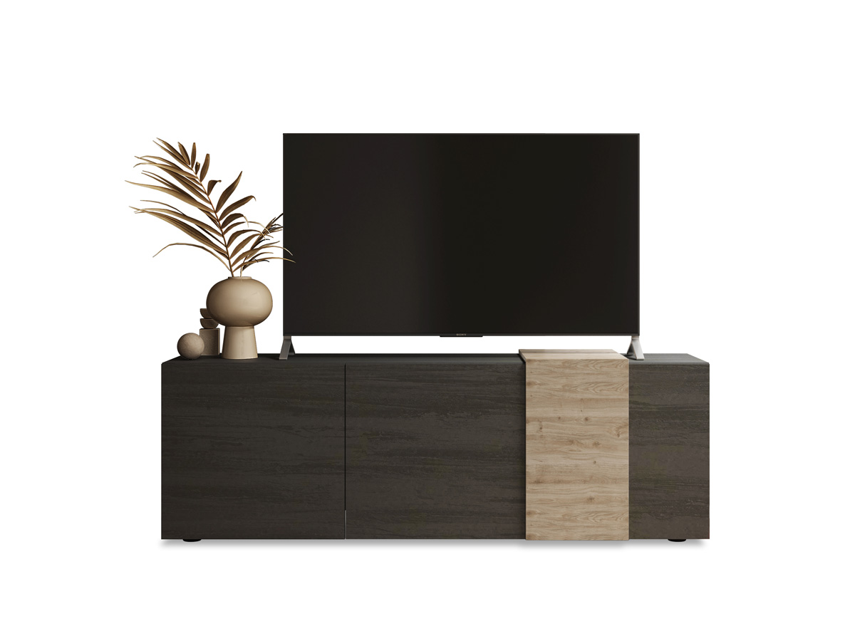 Mobili TV di design: mobile porta TV, 3 ante Titanio e Kadiz