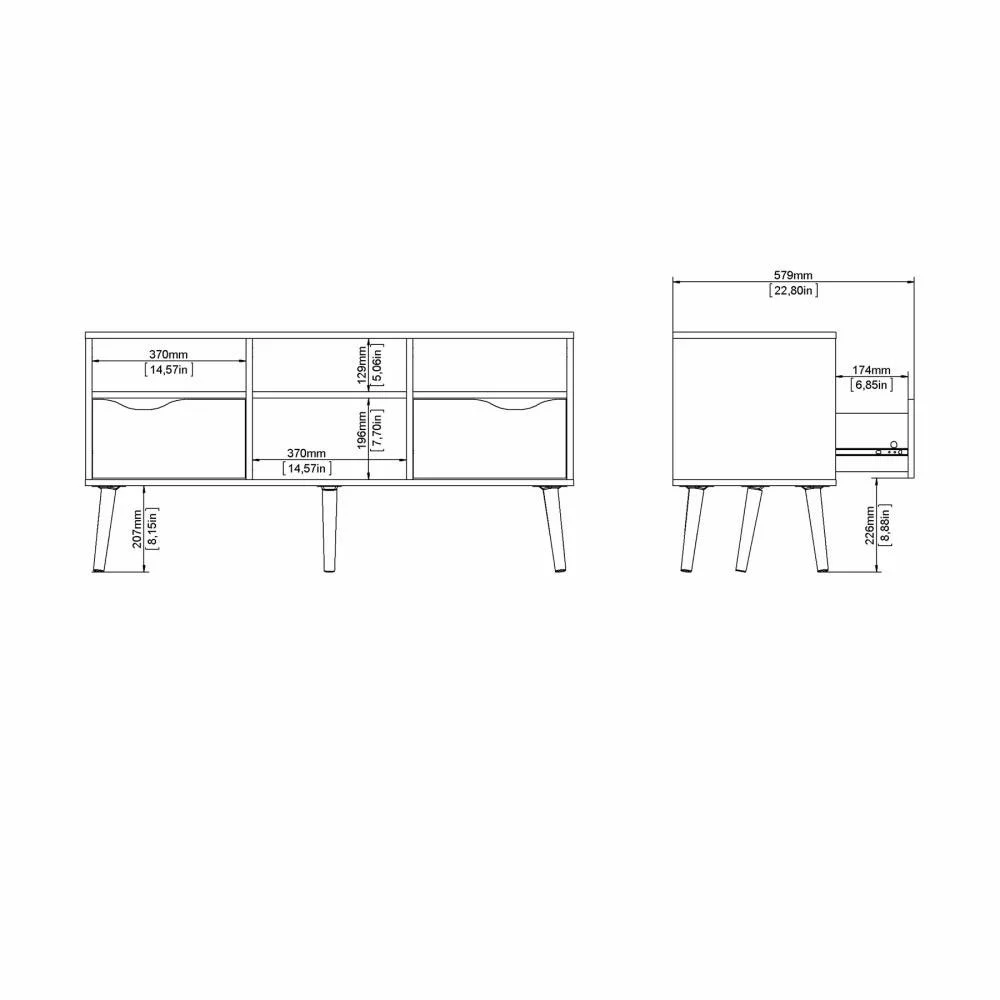 mobile multiuso bianco e nero 