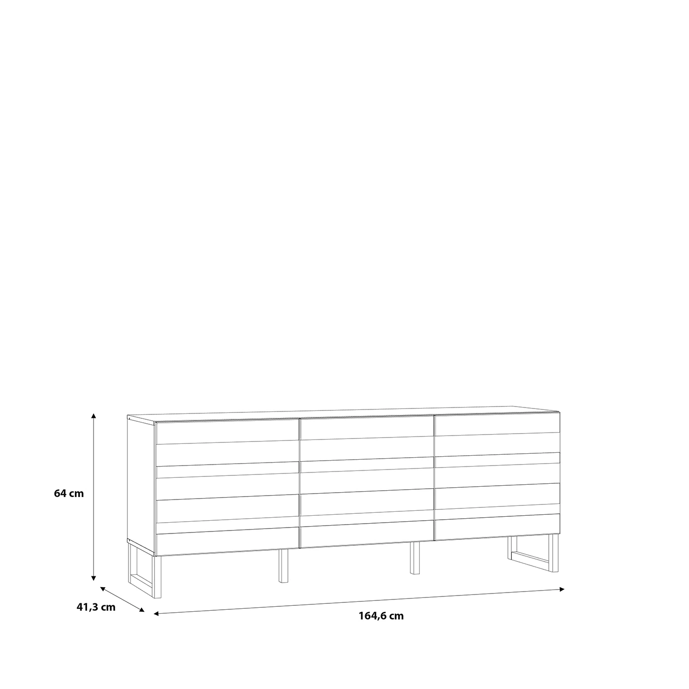 porta tv agave 3 ante