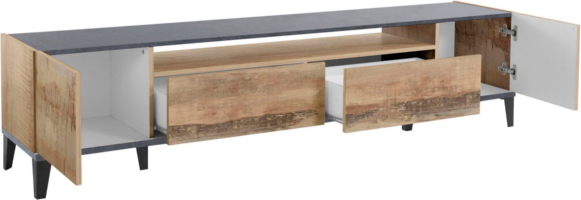 Mobile Tv moderno Pero e Ardesia Zenzero Shop