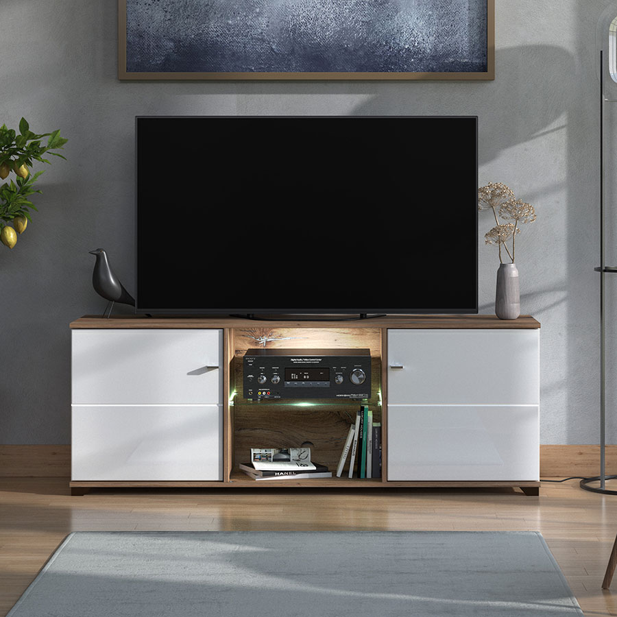 mobile moderno porta tv, bianco