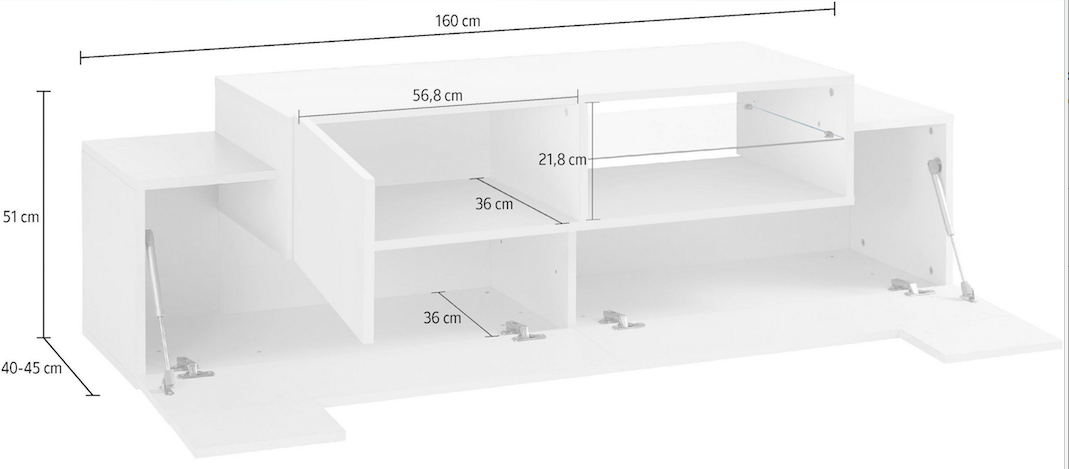Mobile televisione in offerta, Bianco lucido e Pero