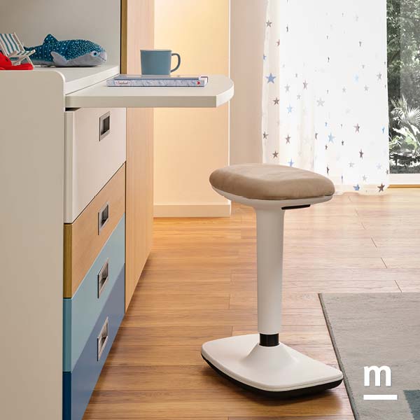 Letto a soppalco con armadio e scrivania Moretti Compact KC511