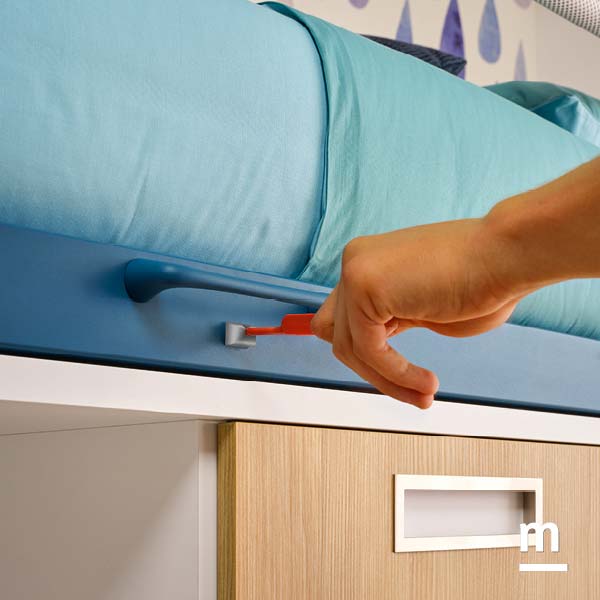 Letto a soppalco con armadio e scrivania Moretti Compact KC511