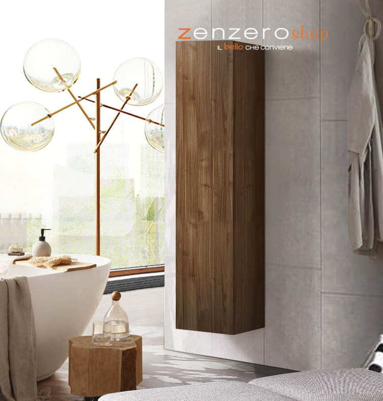 Colonna da bagno sospesa, Noce Dark