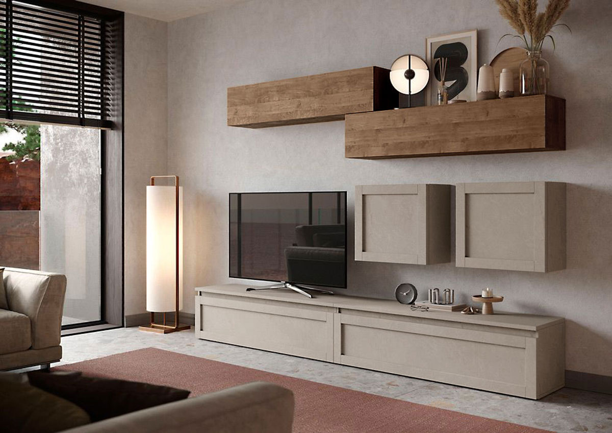 Aggiungi al carrello Parete attrezzata 276x40x190 h cm, Argilla e Mercure, collezione Logica