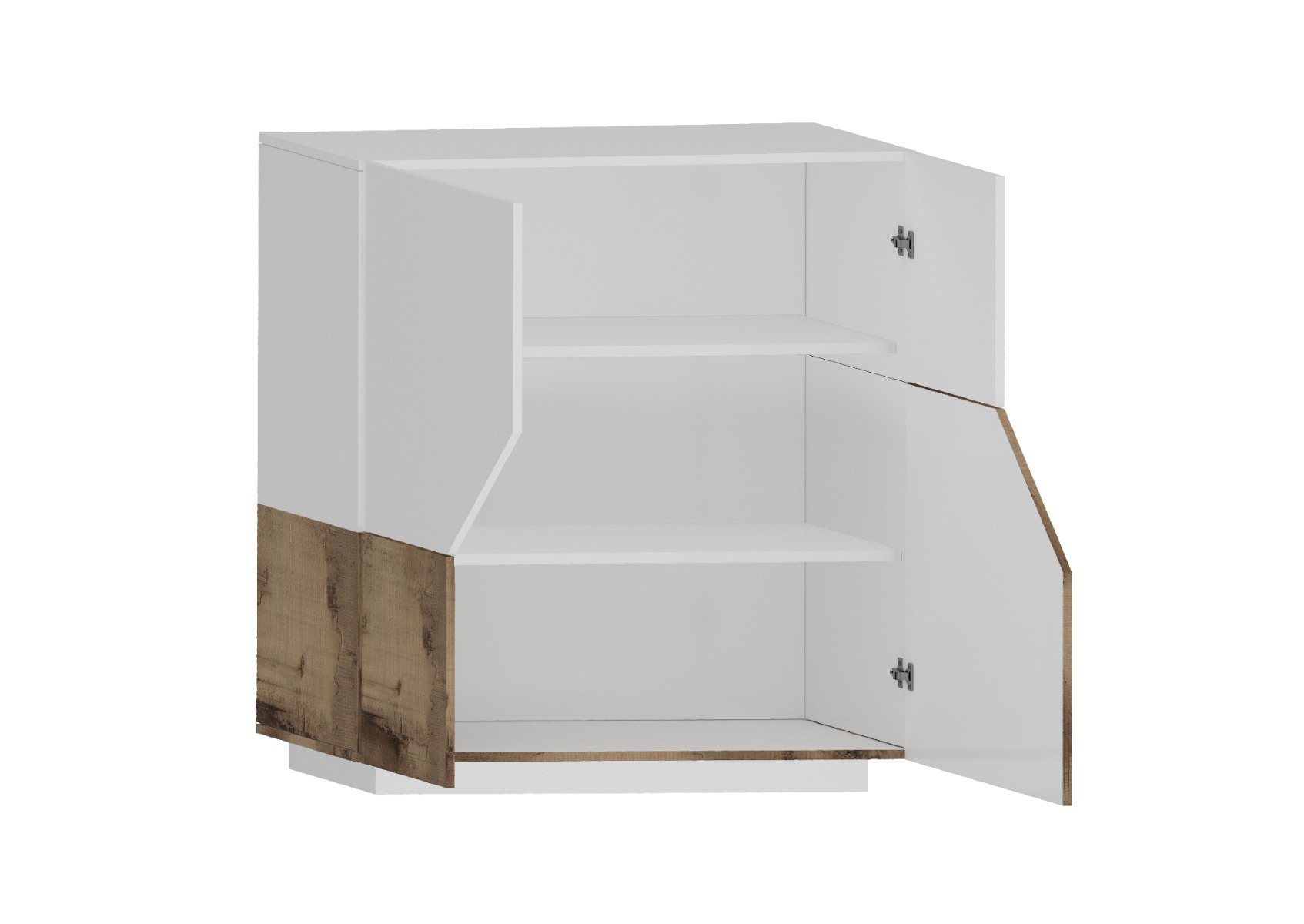 Moderna Madia alta Bianco lucido e Pero L.100 cm