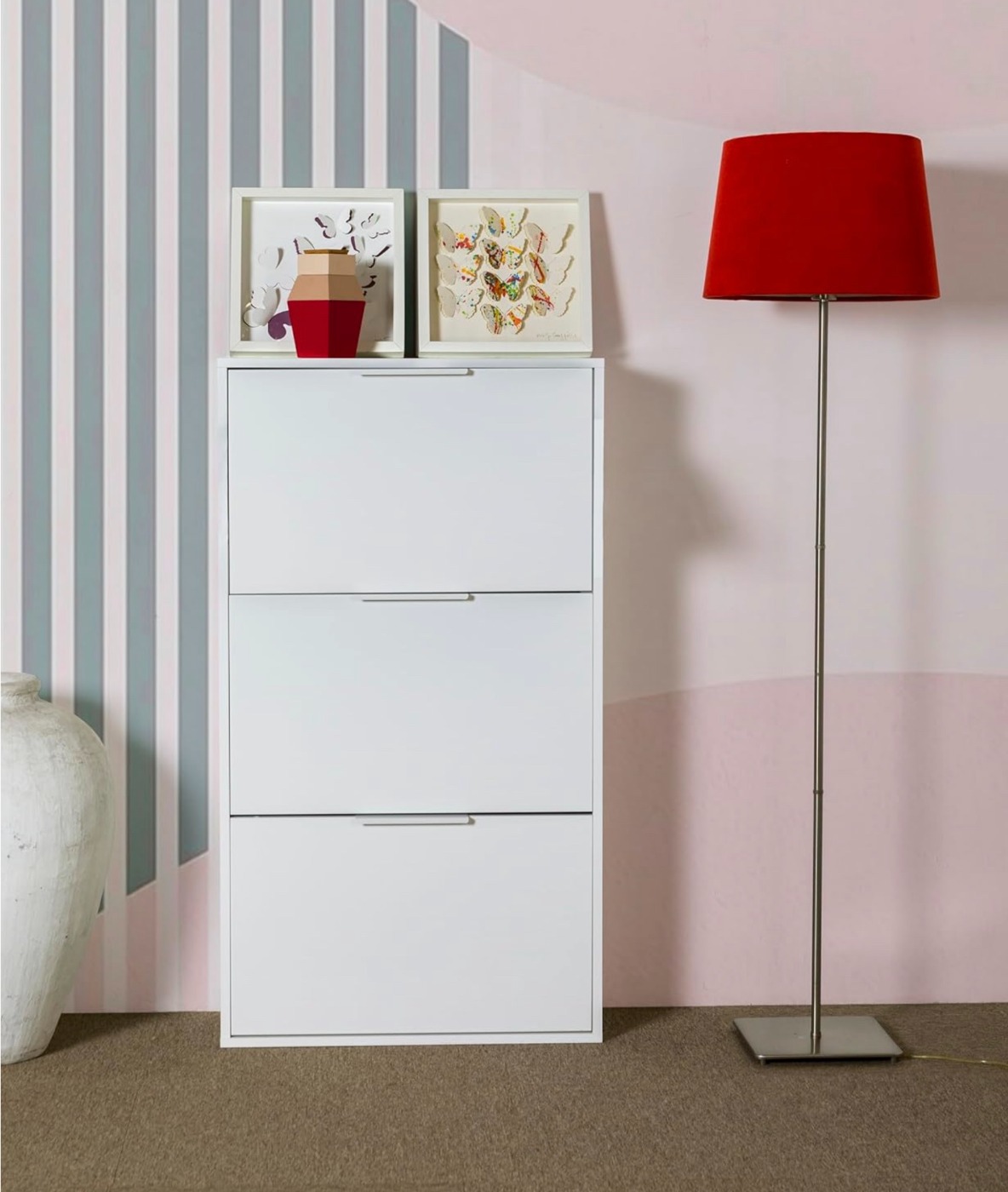 Scarpiere in offerta salvaspazio, colore bianco 