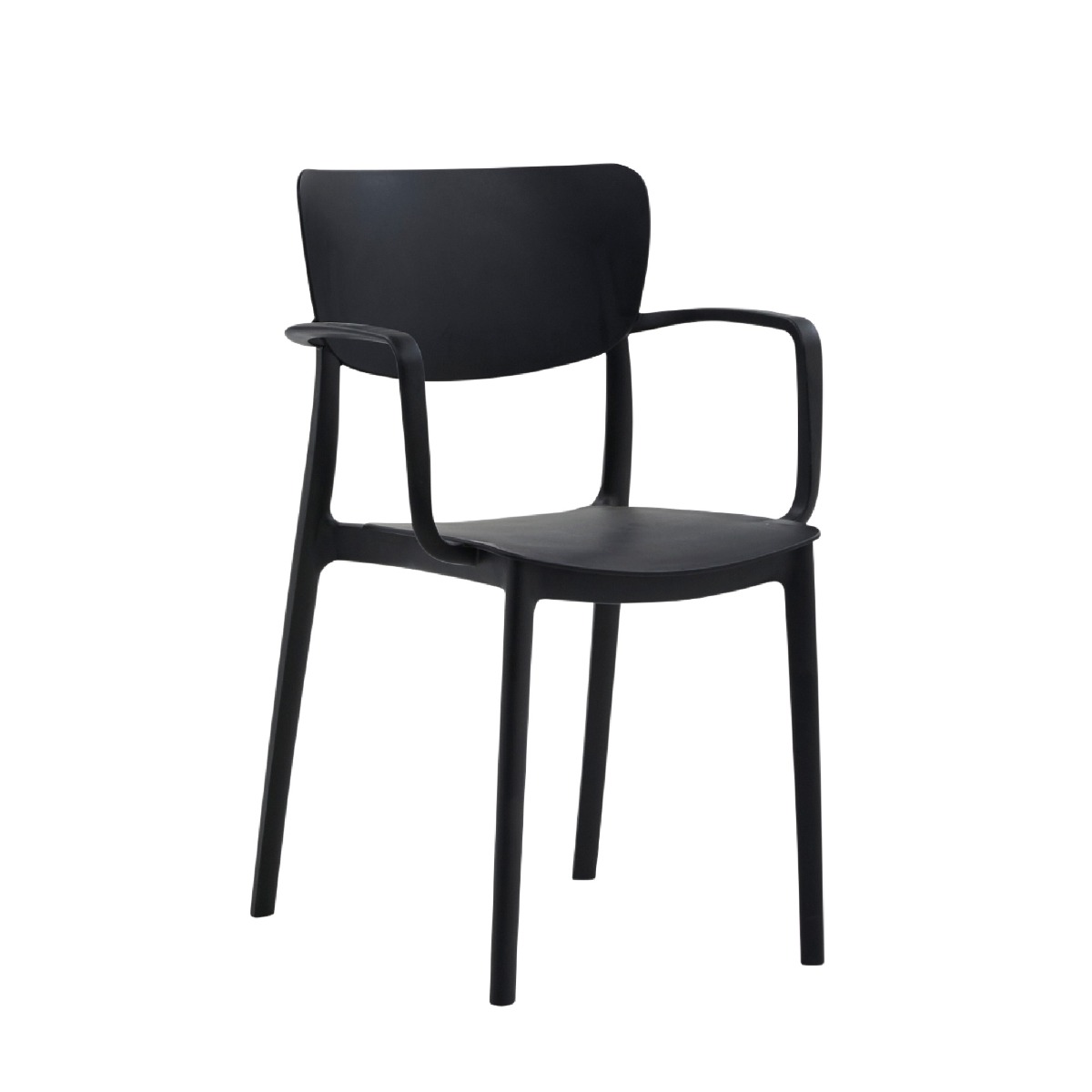 Sedia da esterno in polipropilene, colore nero